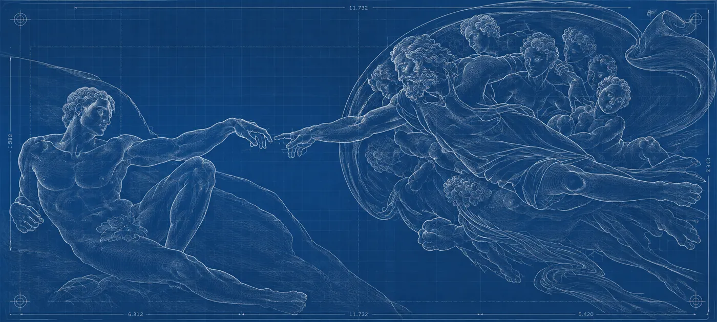 Michelangelo's Creation of Adam, accompanying The Origin of Modern Humanity report