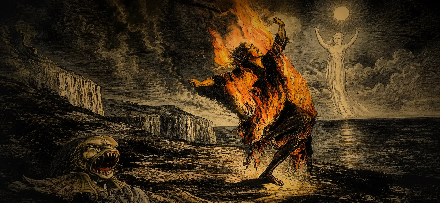 Illustration accompanying the Spontaneous Human Combustion report