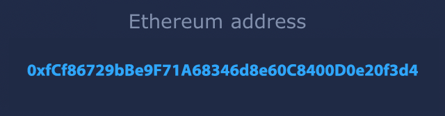 Ethereum wallet address